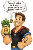 Śmieszny Obraz na 25. urodziny ze zdjęcia – Prezent karykatura 83102 - miniaturka 3