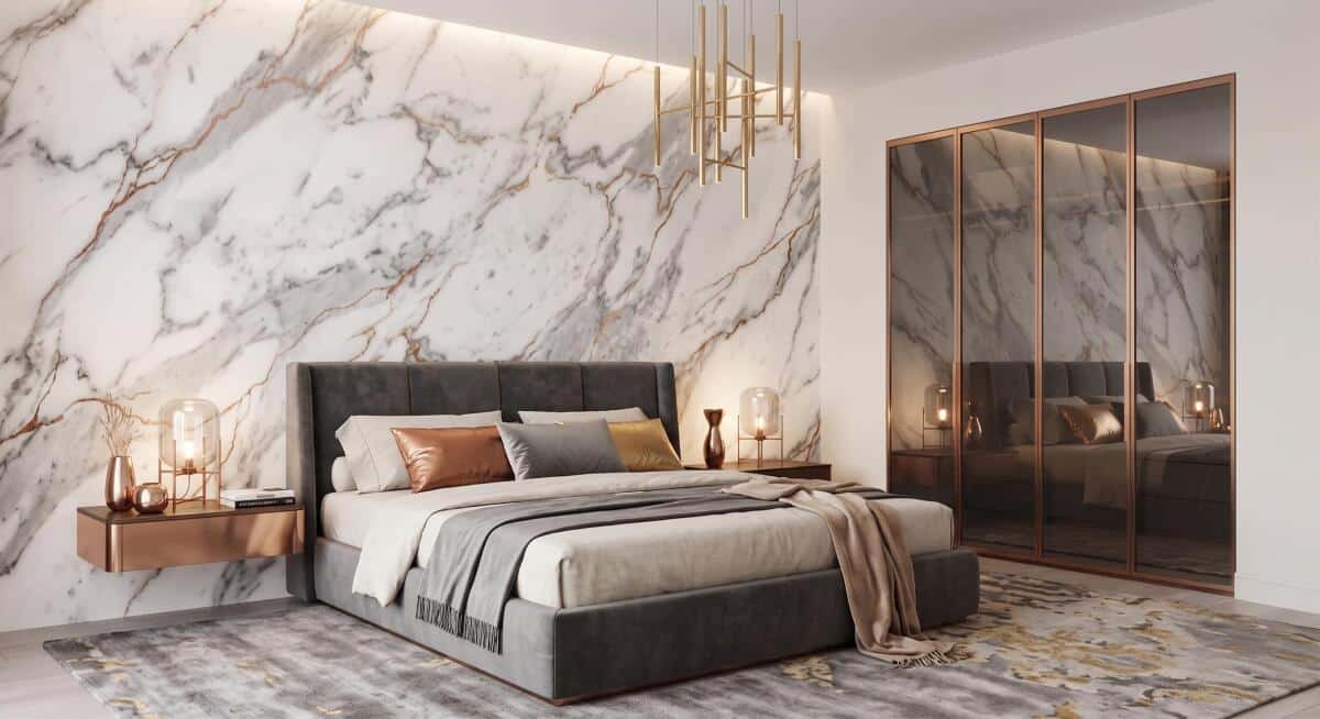Fototapeta Biały Marmur ze Złotem | Elegancka dekoracja glamour 31251