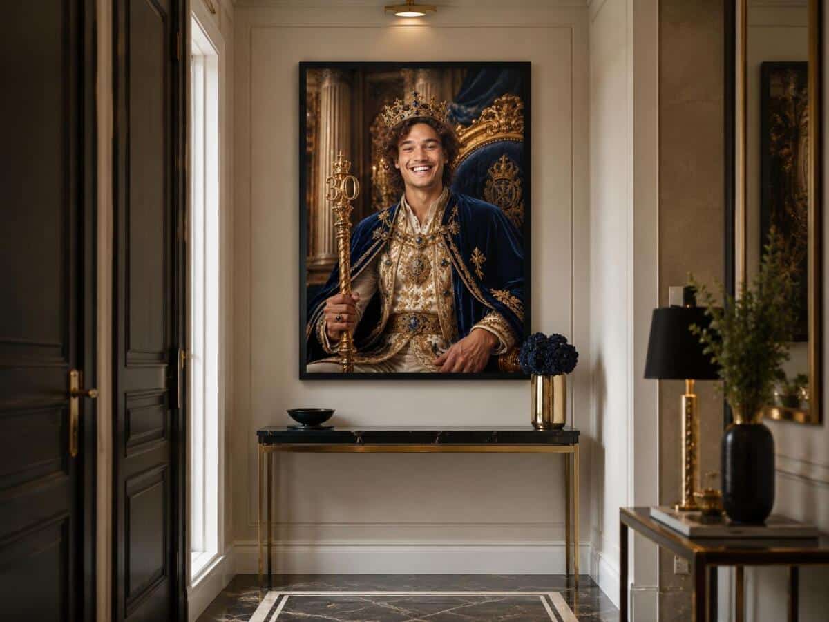 Personalizowany Plakat Król na 30 Urodziny | Portret ze Zdjęcia 31438 - zdjęcie 4