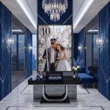 Plakat Królewska Para 10 Rocznica Ślubu | Elegancki Portret Glamour Cynowe Gody 31412 - miniaturka 4