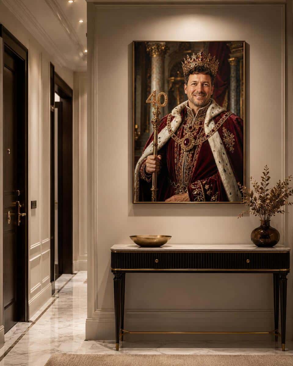 Personalizowany Obraz na Płótnie Król na 40 Urodziny | Portret ze Zdjęcia 31453 - zdjęcie 4