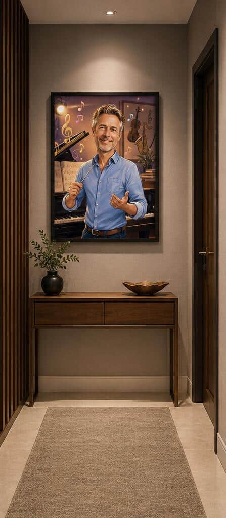 Personalizowany plakat dla nauczyciela muzyki na Dzień Nauczyciela | Portret ze zdjęcia 31477 - zdjęcie 7