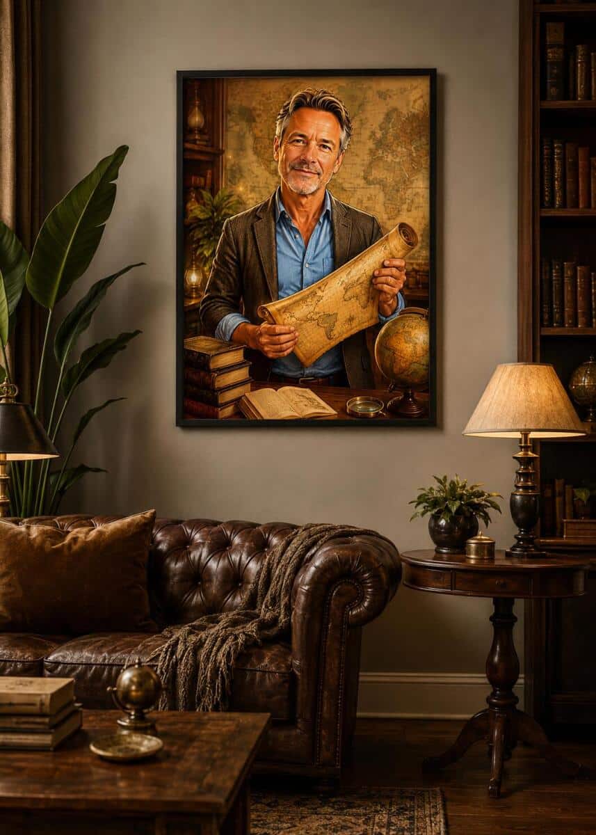 Personalizowany plakat dla nauczyciela historii na Dzień Nauczyciela | Portret ze zdjęcia 31469 - zdjęcie 3