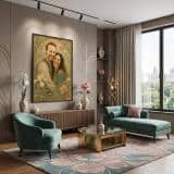 Personalizowany Plakat dla Pary- Vintage Art Nouveau | Wyjątkowy Prezent na Ślub 31381 - miniaturka 4