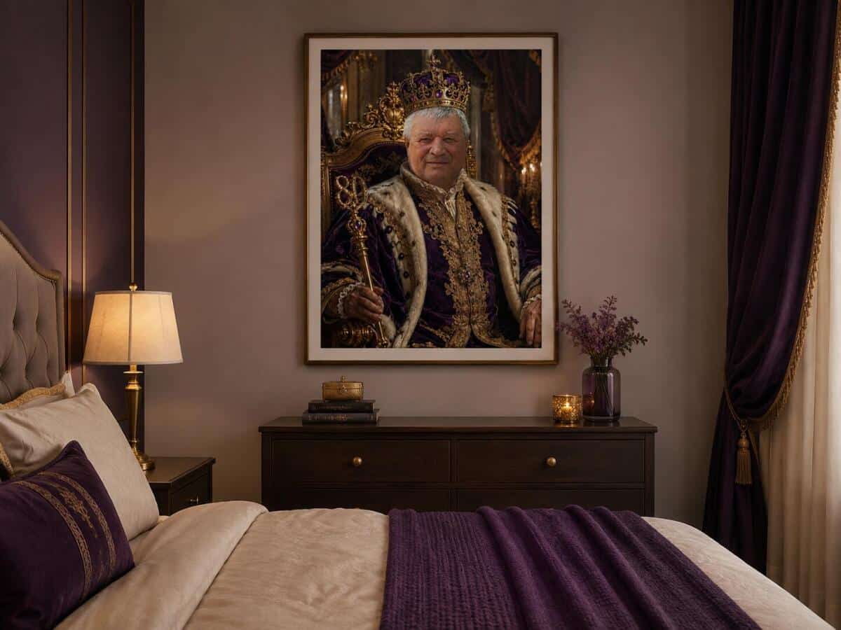 Personalizowany Obraz na Płótnie Król na 80 Urodziny | Portret ze Zdjęcia 31457 - zdjęcie 4