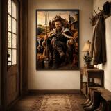 Personalizowany Plakat Król Rolnika na Jubileusz | Portret ze Zdjęcia 31497 - miniaturka 4