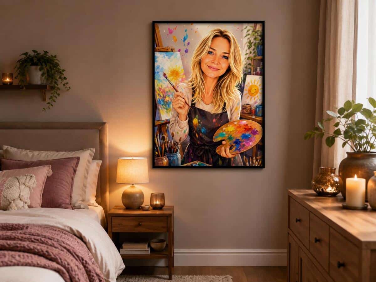 Personalizowany plakat dla nauczyciela plastyki na Dzień Nauczyciela | Portret ze zdjęcia 31478 - zdjęcie 3