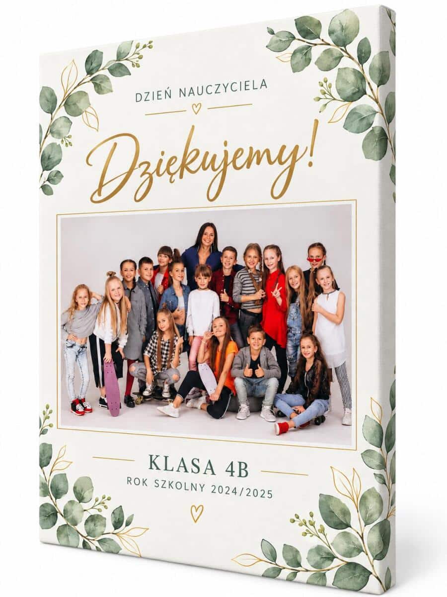 Prezent  na Dzień Nauczyciela od Całej Klasy -  Obraz ze Zdjęciem Klasowym 82520