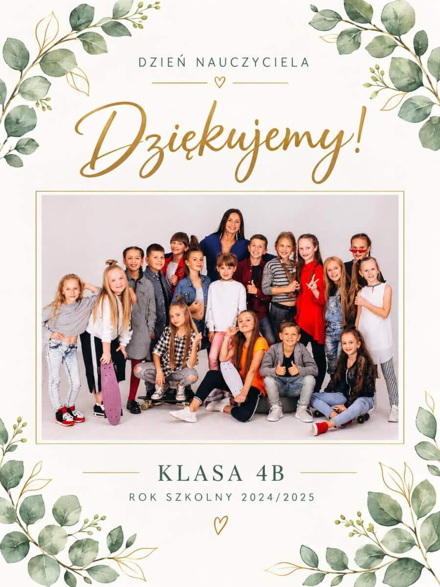 Prezent  na Dzień Nauczyciela od Całej Klasy -  Obraz ze Zdjęciem Klasowym 82520 - zdjęcie 2
