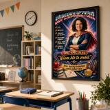 Upominek Prezent dla Nauczycielki z okazji Dnia Nauczyciela – Plakat ze Zdjęcia Super bohaterka | Wyjątkowa Pamiątka od Uczniów 82473 - miniaturka 3