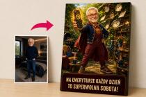 Prezent na Emeryturę dla Mężczyzny – Obraz ze Zdjęcia „Superczas Wolny” 31531 - miniaturka 1