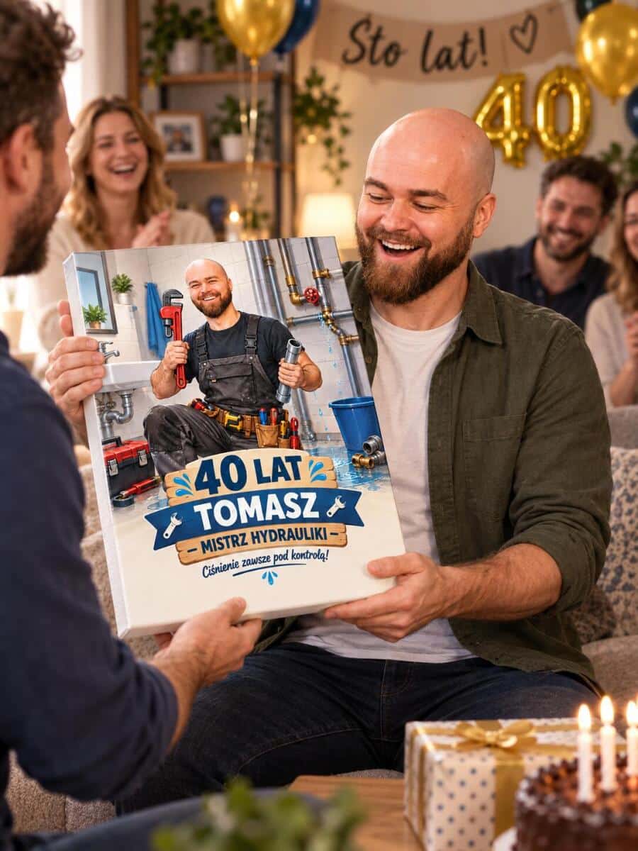 Obraz ze zdjęcia dla hydraulika na urodziny – humorystyczna karykatura  82514 - zdjęcie 5