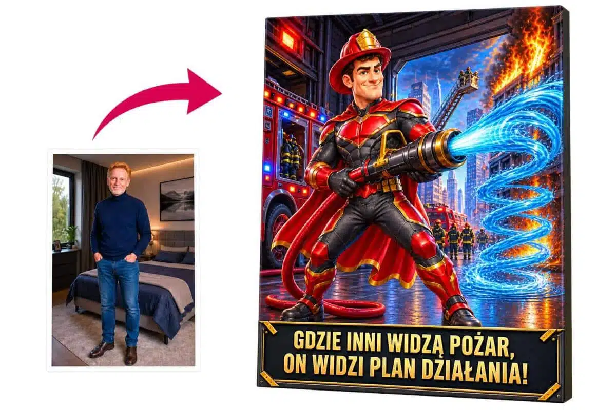 Prezent dla Strażaka na Urodziny – Obraz ze Zdjęcia „Superbohater” 31525