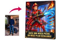 Prezent dla Strażaka na Urodziny – Obraz ze Zdjęcia „Superbohater” 31525 - miniaturka 1