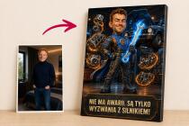 Prezent dla Mechanika na Urodziny – Obraz ze Zdjęcia „Superbohater Warsztatu” 31533 - miniaturka 1