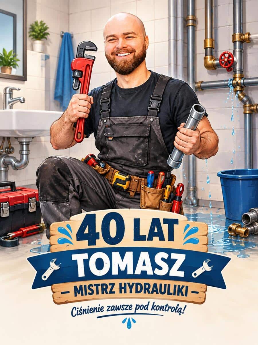 Obraz ze zdjęcia dla hydraulika na urodziny – humorystyczna karykatura  82514 - zdjęcie 2
