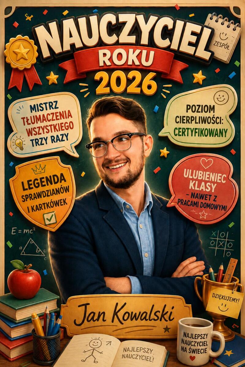 Prezent dla Nauczyciela na Dzień Nauczyciela – Plakat ze Zdjęcia | Wyjątkowa Pamiątka od Uczniów 82469 - zdjęcie 2