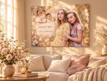 Prezent dla Siostry na Święta – Portret ze Zdjęć  Kiedyś i Dziś | Obraz na płótnie 82571 - miniaturka 3