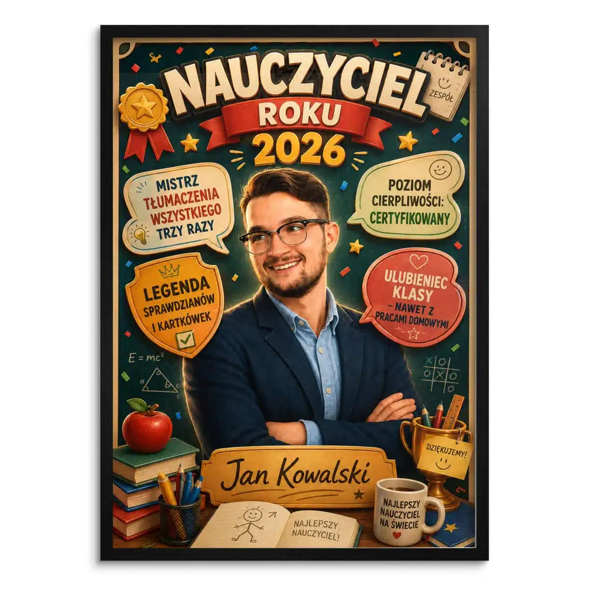Prezent dla Nauczyciela na Dzień Nauczyciela – Plakat ze Zdjęcia | Wyjątkowa Pamiątka od Uczniów 82469