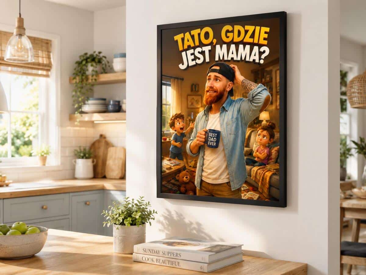 Prezent dla Taty od Dzieci – Plakat ze Zdjęciem „Tato, gdzie jest mama?” 82477 - zdjęcie 4
