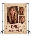 Ścianka do zdjęć na 40 urodziny kobiety 150x200 cm – Retro Dobry Rocznik 39060 - miniaturka 1