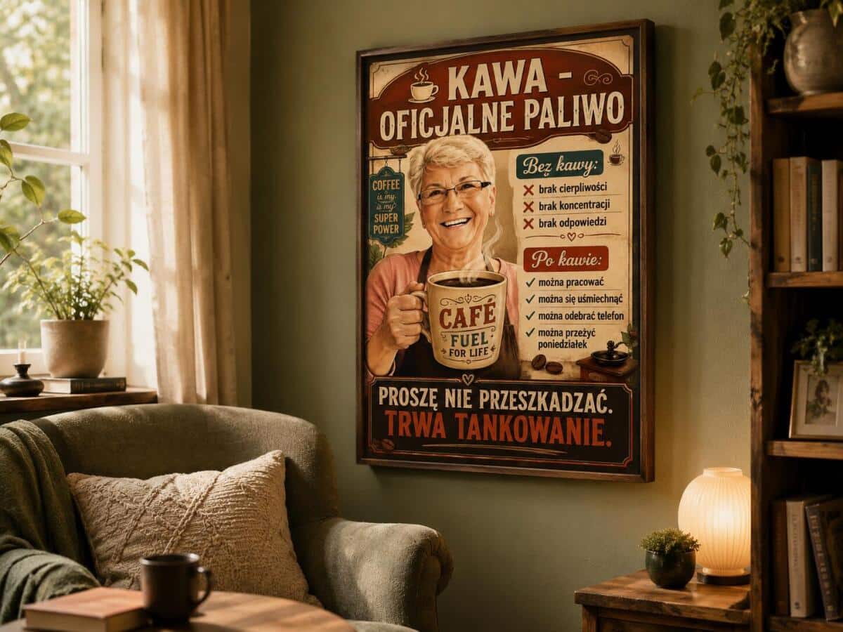 Prezent dla Kawoszki– Plakat ze Zdjęcia „Kawa oficjalne Paliwo” 82476 - zdjęcie 3