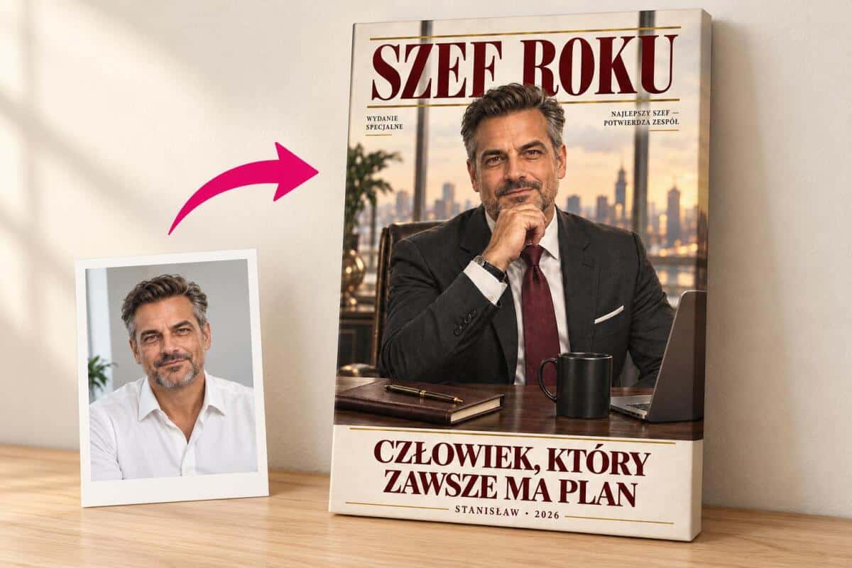Prezent dla szefa od zespołu – karykatura ze zdjęcia Szef Roku z imieniem 83119 - zdjęcie 2