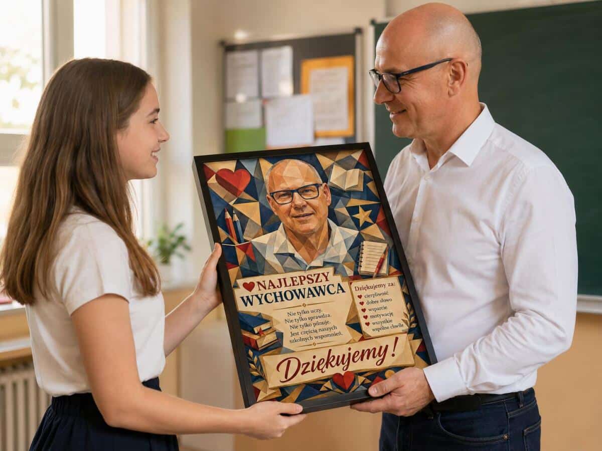Upominek  dla Wychowawcy z okazji Dnia Nauczyciela – Plakat ze Zdjęcia Najlepszy Wychowawca | Wyjątkowa Pamiątka od Uczniów 82475 - zdjęcie 5