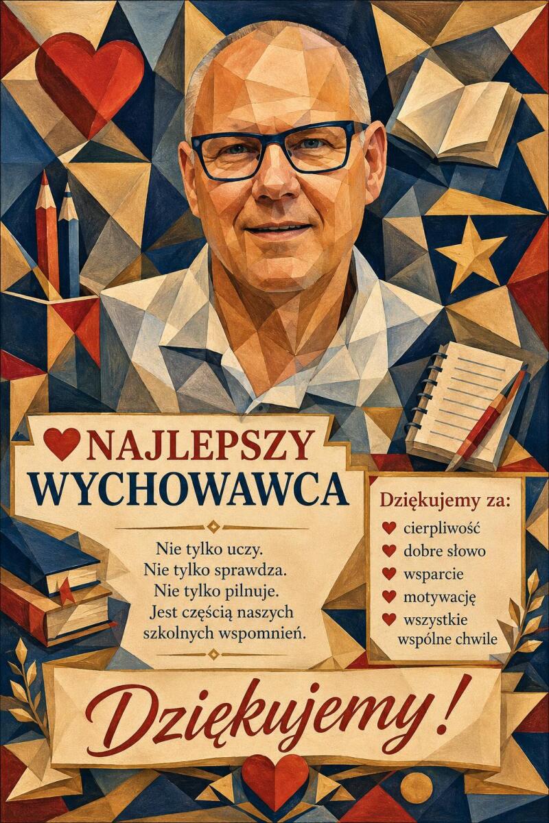 Upominek  dla Wychowawcy z okazji Dnia Nauczyciela – Plakat ze Zdjęcia Najlepszy Wychowawca | Wyjątkowa Pamiątka od Uczniów 82475 - zdjęcie 2