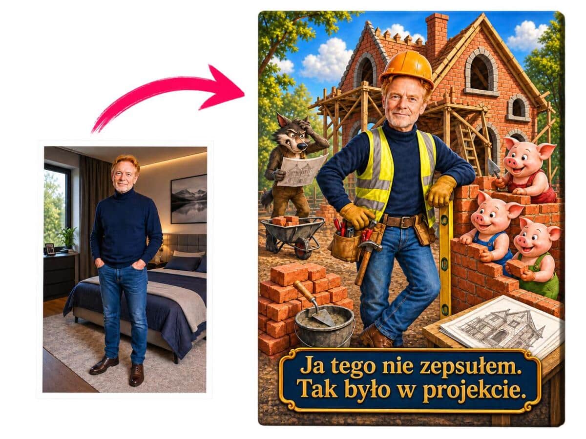 Prezent dla Budowlańca – Obraz ze Zdjęcia | Zabawny Motyw Budowlany 31518