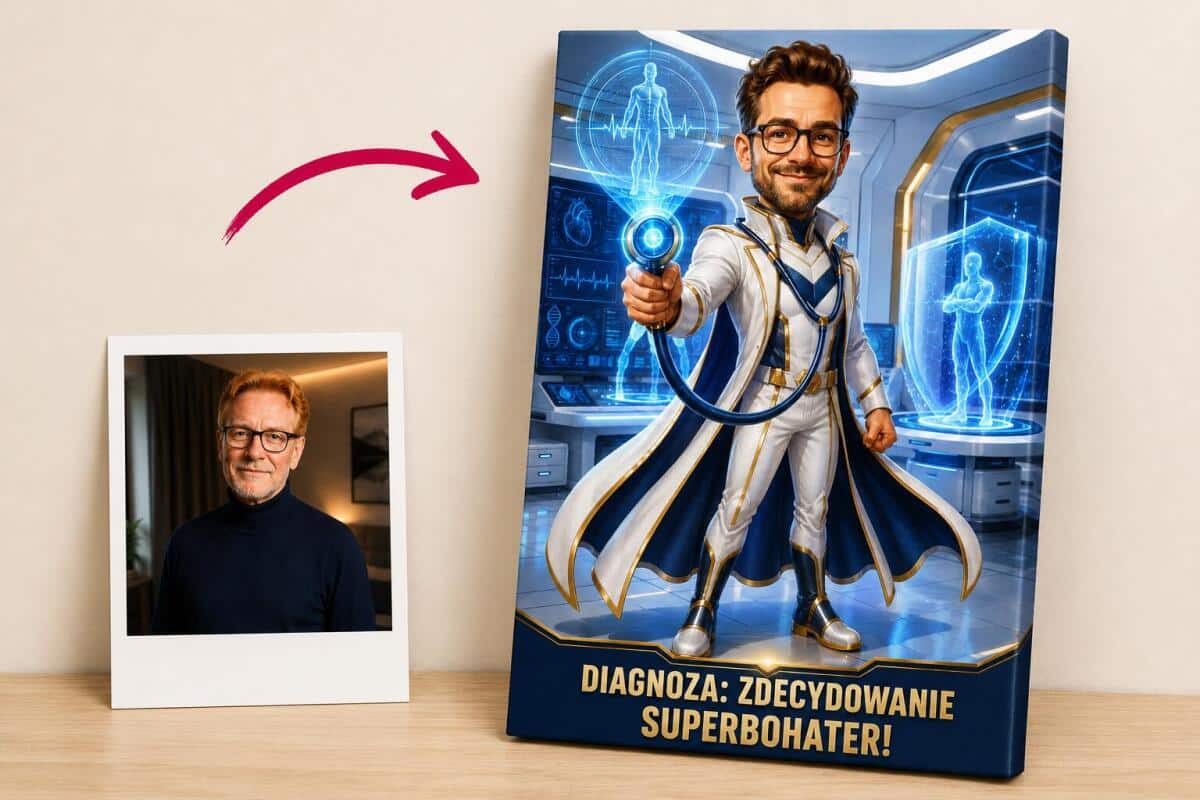 Podziękowanie dla Lekarza – Obraz na Płótnie ze Zdjęcia „Superbohater” 31532
