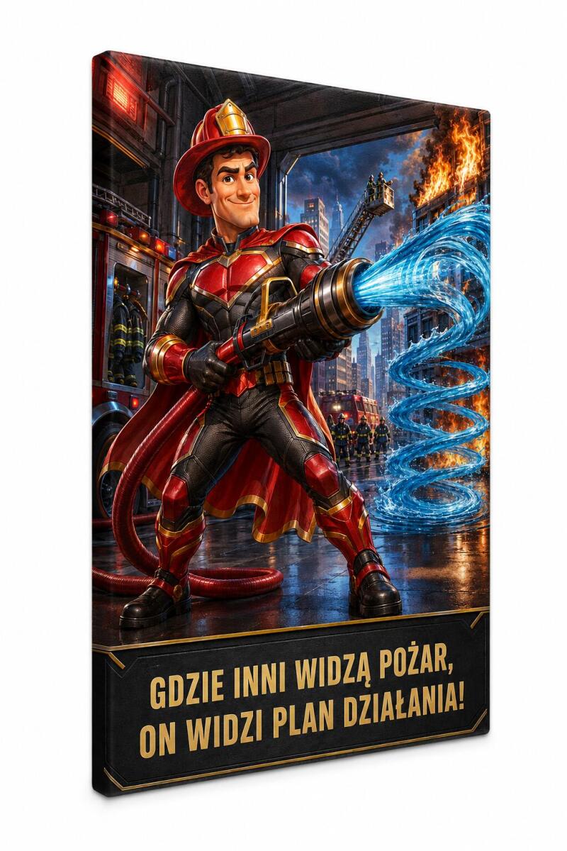 Prezent dla Strażaka na Urodziny – Obraz ze Zdjęcia „Superbohater” 31525 - zdjęcie 2