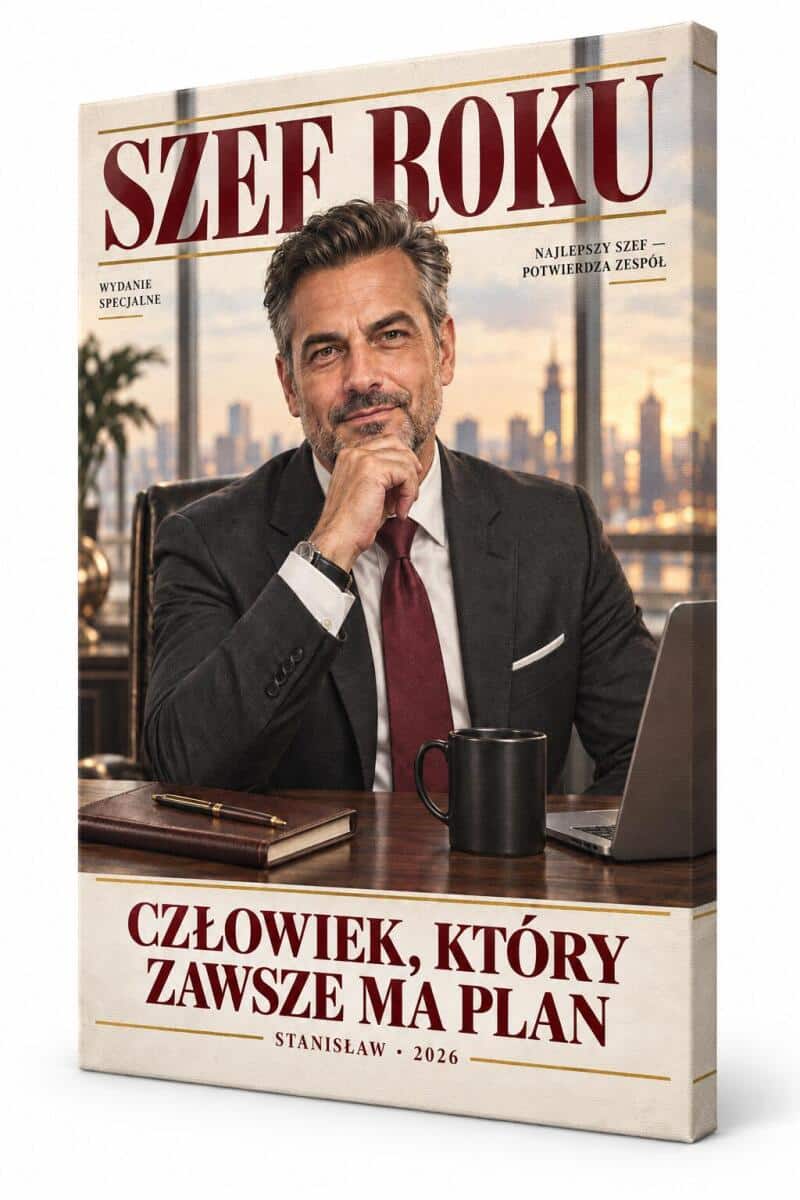 Prezent dla szefa od zespołu – karykatura ze zdjęcia Szef Roku z imieniem 83119