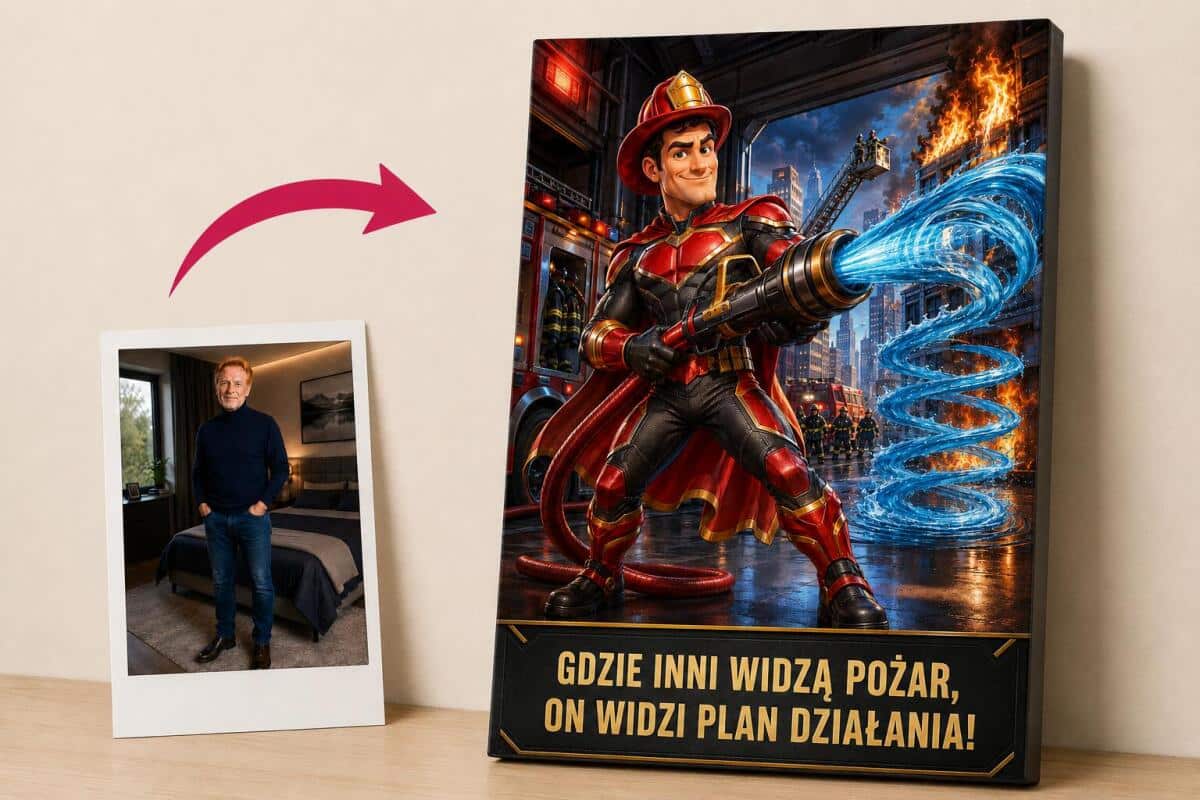 Prezent dla Strażaka na Urodziny – Obraz ze Zdjęcia „Superbohater” 31525