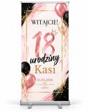 Tablica powitalna na 18 urodziny Gotowa Ścianka na osiemnastkę Roll-up 100×200 cm 39063 - miniaturka 1