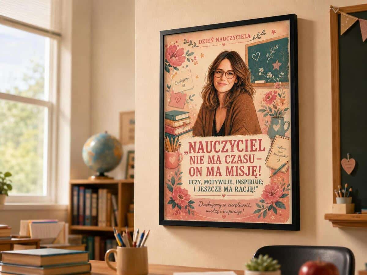 Prezent dla Nauczycielki na Dzień Nauczyciela – Plakat ze Zdjęcia | Wyjątkowa Pamiątka od Uczniów 82470 - zdjęcie 4