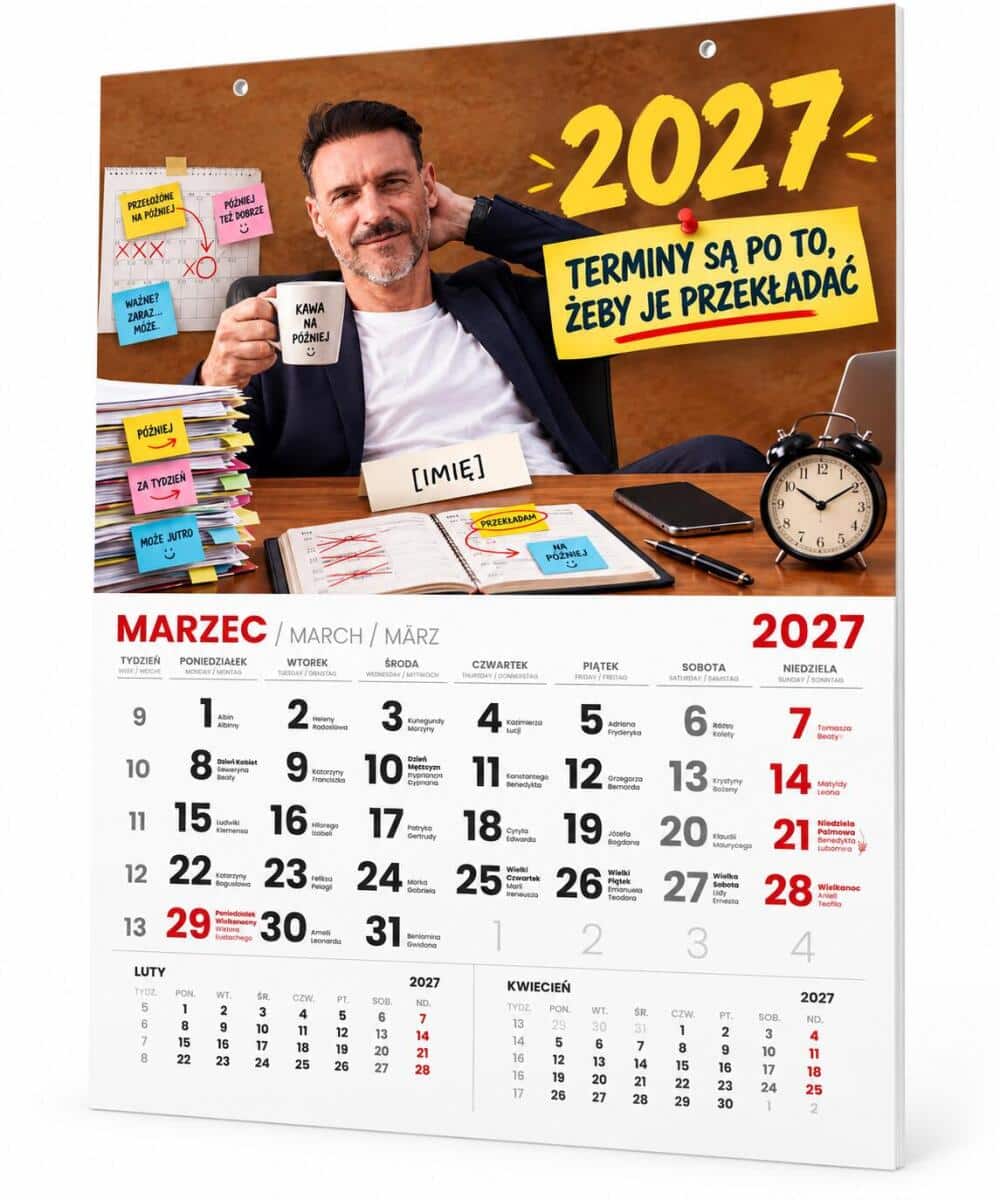 Elegancki prezent Kalendarz od żony dla Mężczyzny ze Zdjęciem i Imieniem 82573