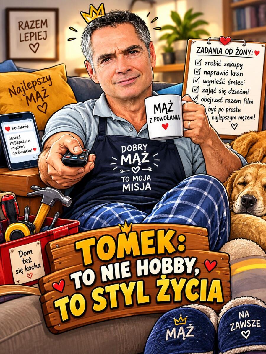 Prezent dla Męża od Żony – Karykatura ze Zdjęcia z Jego Pasją - To Nie Hobby, To Styl Życia | Obraz 82561 - zdjęcie 2
