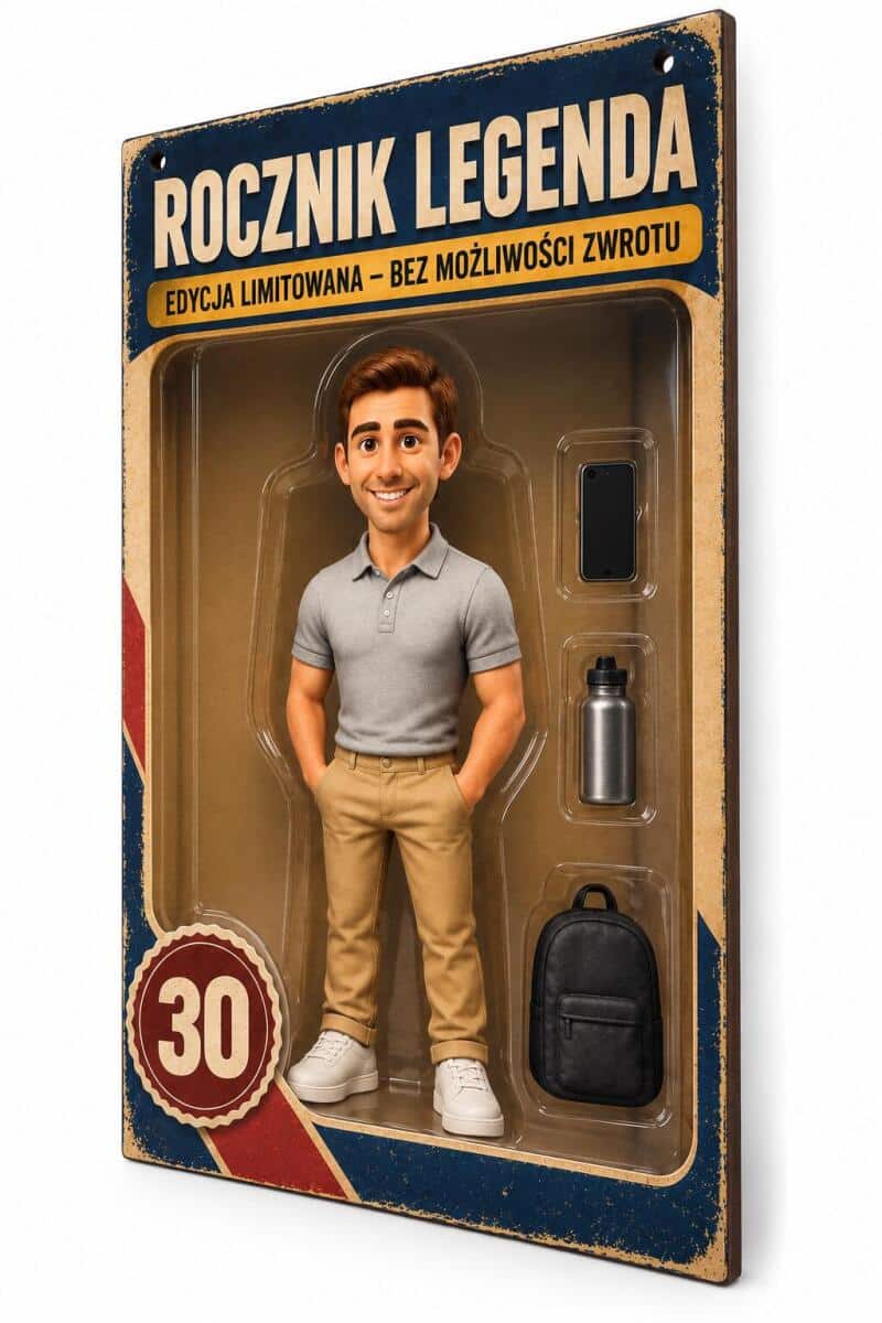 Tabliczka ze zdjęciem – Karykatura 3D w stylu figurki kolekcjonerskiej  82541