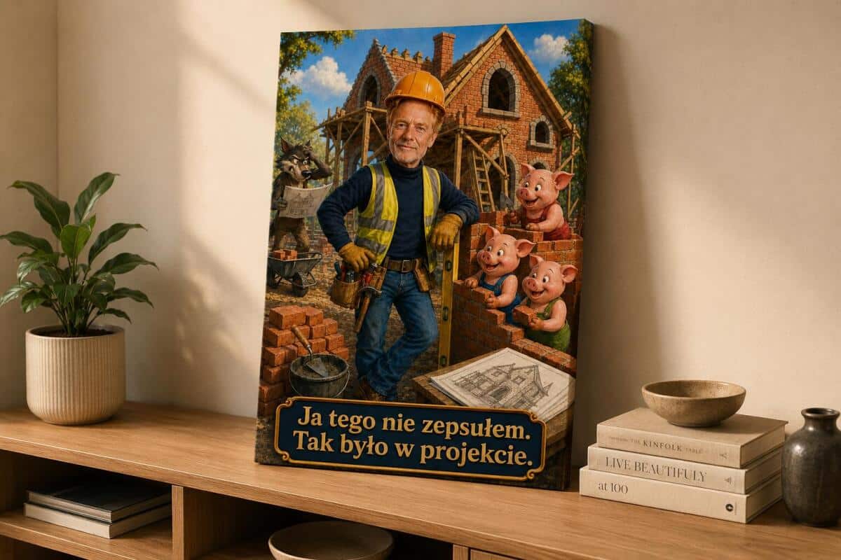 Prezent dla Budowlańca – Obraz ze Zdjęcia | Zabawny Motyw Budowlany 31518 - zdjęcie 3