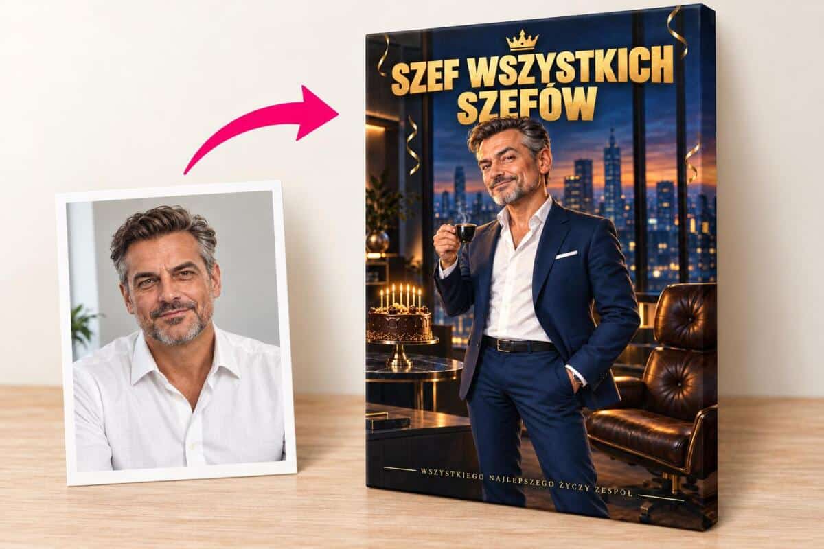 Prezent dla szefa na urodziny – karykatura ze zdjęcia Szef Wszystkich Szefów 83120 - zdjęcie 2