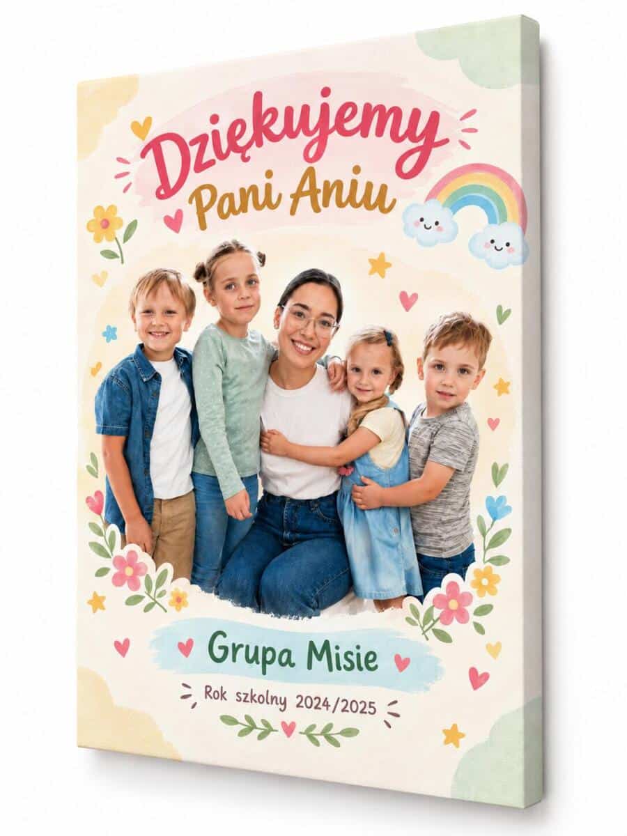 Prezent na Dzień Nauczyciela Dla Pani Przedszkolanki - obraz ze zdjęciem grupy 82527