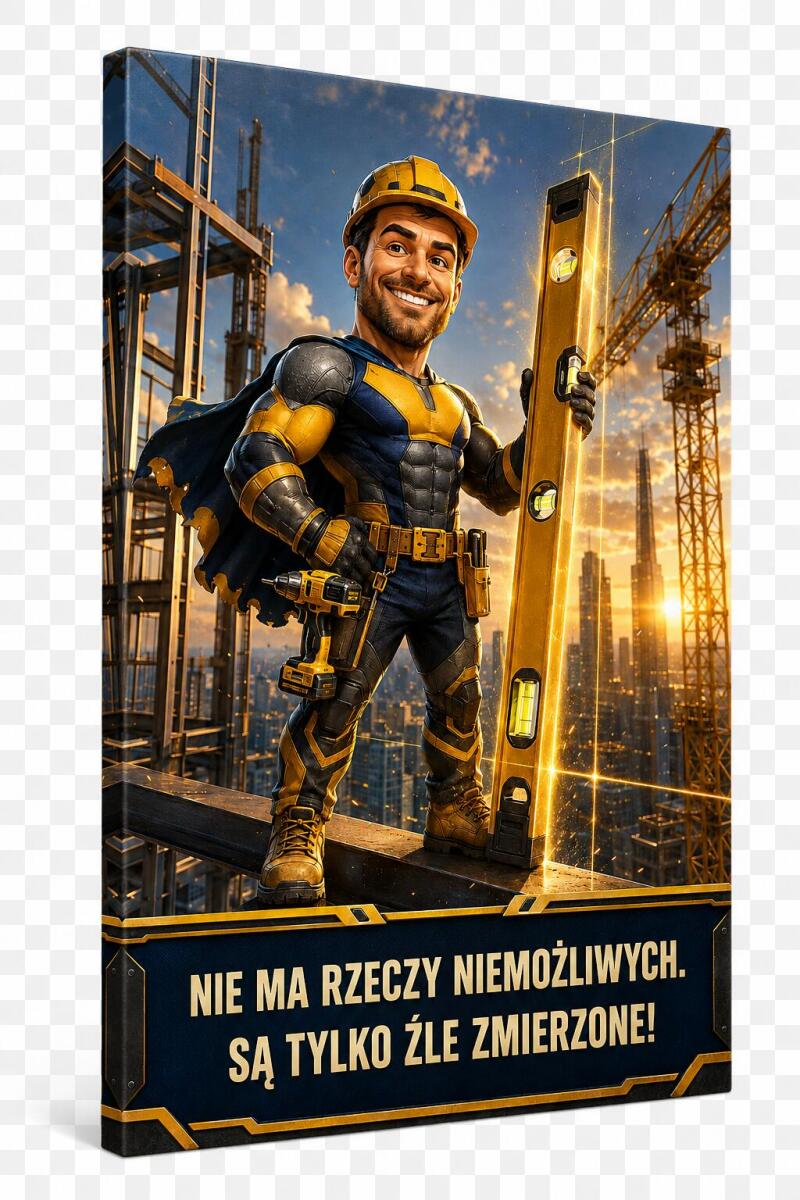 Prezent dla Budowlańca na Urodziny – Obraz ze Zdjęcia „Superfachowiec” 31526 - zdjęcie 2