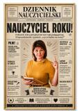 Prezent dla Nauczycielki na Dzień Nauczyciela – Plakat ze Zdjęcia w Stylu Gazety | Dziennik Nauczycielski 82468 - miniaturka 3
