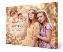 Prezent dla Siostry na Święta – Portret ze Zdjęć  Kiedyś i Dziś | Obraz na płótnie 82571 - miniaturka 1