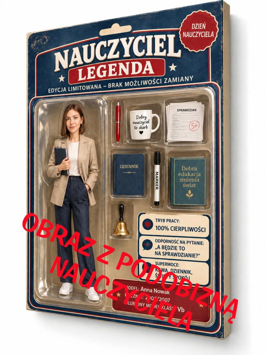 OBRAZ figurka kolekcjonerska na Dzień Nauczyciela od Całej Klasy -  Obraz ze Zdjęciem Nauczyciela 82525