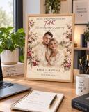 Plakat ze zdjęcia Prezent na 4 Rocznicę Ślubu od Żony dla Męża | Romantyczny upominek na Kwiatowe Gody 39047 - miniaturka 2