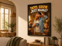 Prezent dla Taty od Dzieci – Plakat ze Zdjęciem „Tato, gdzie jest mama?” 82477 - miniaturka 3