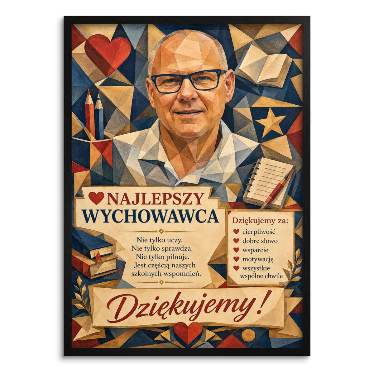 Upominek  dla Wychowawcy z okazji Dnia Nauczyciela – Plakat ze Zdjęcia Najlepszy Wychowawca | Wyjątkowa Pamiątka od Uczniów 82475