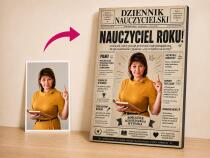 Prezent dla Nauczycielki na Dzień Nauczyciela – Plakat ze Zdjęcia w Stylu Gazety | Dziennik Nauczycielski 82468 - miniaturka 8